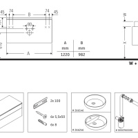 Duravit Vitrium VT48820HEHE0000 Тумба под раковину подвесная 122*55 см (тёмно-серый матовый)