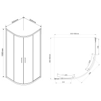 Vincea Garda VSQ-1G900CLB Душевой уголок 900*900*1900 мм (профиль чёрный матовый | витраж прозрачное стекло)