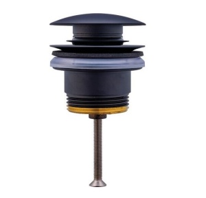 Duravit 0050524600 Сливной гарнитур | донный клапан для раковины с переливом (чёрный матовый)