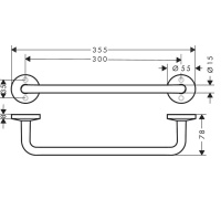 Axor Universal Circular 42813800 Поручень для ванной (сталь)