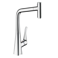 Hansgrohe Metris Select M71 14786000 Высокий смеситель для кухни с вытяжным изливом (хром)