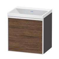 Duravit Vitrium c-bonded VT4088N2149000W Тумба с раковиной подвесная 45*35 см - петли слева (орех тёмный | графит матовый)