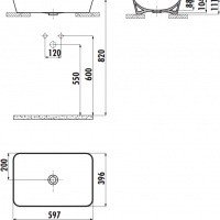 Creavit Ultra UL060-00CM00E-0000 Раковина накладная 600*400 мм (капучино матовый)