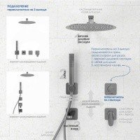 WasserKRAFT Tauber A297 Переключающий вентиль | дивертор на 3 положения (никель)