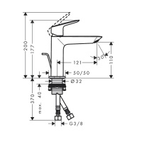 Hansgrohe Logis 71254000 Смеситель для раковины (хром) 