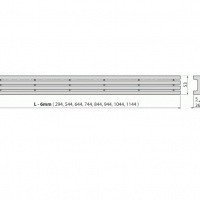 AlcaPlast GAP-750M Дизайн-решётка для душевого трапа 750 мм (нержавеющая сталь матовая)