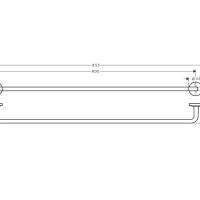 Axor Universal Circular 42880340 Держатель для полотенца 80 см (матовый черный хром)