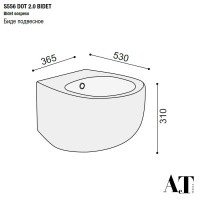 AeT Dot 2.0 S556T1R1V1142 Биде подвесное (розовый матовый)