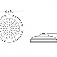 Roca Rainsense 5B3350C00 Верхний душ 20х20 см