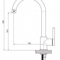 GPD Gildo MTE165-K-R Высокий смеситель для кухни (хром | розовое золото)