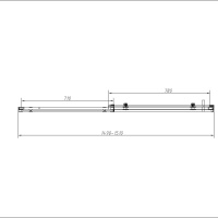 Vincea Como-N VSR-4CN8015CLB Душевой уголок 1500*800*1950 мм (профиль чёрный матовый | витраж прозрачное стекло)