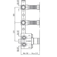 ZUCCHETTI R97821 Внутренний механизм термостата на 2 выхода