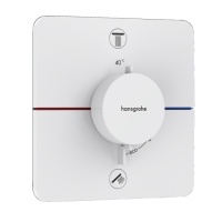 Hansgrohe ShowerSelect Comfort Q 15583700 Термостатический смеситель для ванны - внешняя часть (белый матовый)