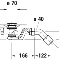 Duravit 792208000001000 Комплект слив-перелива для ванны (хром)