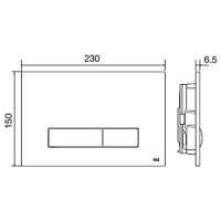 OLI Glam 139186 - Накладная панель смыва для унитаза | механический смыв (хром матовый)