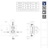 Ramon Soler TZAR 341502SOC Смеситель для ванны на два потребителя (золото матовое)