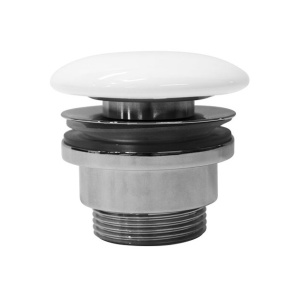 GSI SPARES PVC11 Сливной гарнитур | донный клапан для раковины без перелива (белый глянцевый)