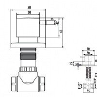 Creavit AC50L.SYM Проходной запорный вентиль ½ * ½ (чёрный матовый)