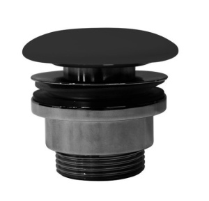 GSI SPARES PVC26 Сливной гарнитур | донный клапан для раковины без перелива (чёрный матовый)
