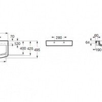 Roca Hall 32762G000 Раковина накладная на 75 см