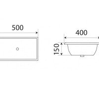 CeramaLux N 542A Раковина встраиваемая снизу 50*40 см (белый)