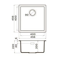 OMOIKIRI Yamakawa 4993781 Мойка для кухни 45*45 см (графит)