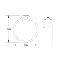 BELZ B90004 Держатель для полотенца - кольцо (хром)