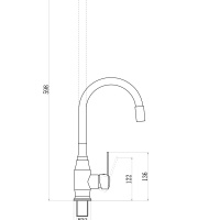 Savol S-2805A12 Высокий смеситель для кухни (хром | бежевый)