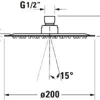 Duravit Shower UV0660019010 Верхний душ Ø 200 мм (хром)