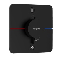 Hansgrohe ShowerSelect Comfort Q 15586670 Термостатический смеситель для ванны - внешняя часть (чёрный матовый)