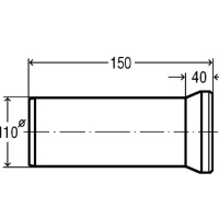 Viega 103668 Отвод для унитаза L 150 мм (белый)