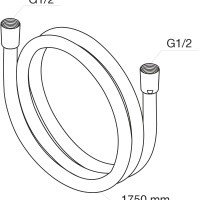 Damixa 760400164 Шланг для душа 1750 мм (хром)