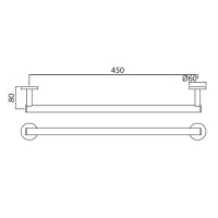 Jaquar Continental ACN-SSF-1111BNM Держатель для полотенца 45 см (нержавеющая сталь матовая)