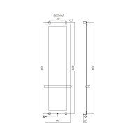 Allen Brau Infinity 8.21005.GL Полотенцесушитель электрический 1600*440 мм - без креплений и рейлинга (зеркальное стекло)