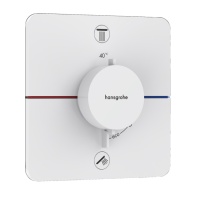 Hansgrohe ShowerSelect Comfort Q 15586700 Термостатический смеситель для ванны - внешняя часть (белый матовый)