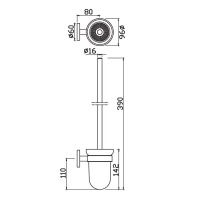 Jaquar Continental ACN-SSF-1143N Ёршик для унитаза подвесной (нержавеющая сталь матовая)