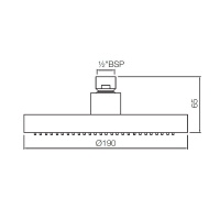 Jaquar OHS-CHR-497N Верхний душ Ø 190 мм (хром)