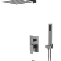 D&K Bayern.Liszt DA1515606A04 Душевая система с функцией наполнения ванны - комплект со смесителем (графит серый)