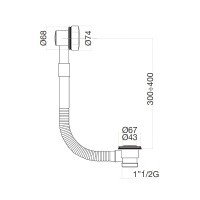 Webert AC0036065 Слив-перелив для ванны - автоматический (бронза)