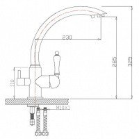 ZORG Sanitary ZR314YF33-Nickel Смеситель для кухни