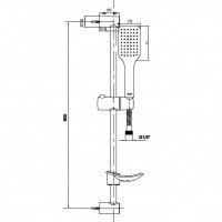 E.C.A. Tiera 102846029EX Душевой гарнитур (золото)