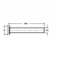 Viega 128326 Отводящий патрубок для сифона L 500 мм (хром)