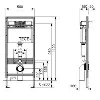 AQUAme AQM2002401 Система инсталляции TECE в комплекте с подвесным унитазом (белый | клавиша хром)