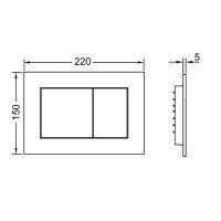 AQUAme AQM2002401 Система инсталляции TECE в комплекте с подвесным унитазом (белый | клавиша хром)