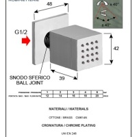 Remer Q34JET Душевая форсунка - боковой душ (хром)