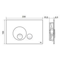 OLI Globe 152951 - Накладная панель смыва для унитаза | механический смыв (хром матовый)