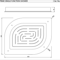 Jaquar Maze OHS-BCH-85857 Верхний душ с подсветкой 450*350 мм (чёрный хром)