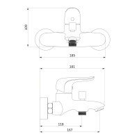 Damixa Palace Evo 391000000 Смеситель для ванны (бронза)