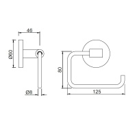 Jaquar Continental ACN-BCH-1151N Держатель для туалетной бумаги (чёрный хром)