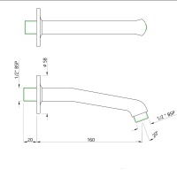 Jaquar Shower SHA-CHR-477 Кронштейн для верхнего душа 160 мм (хром)